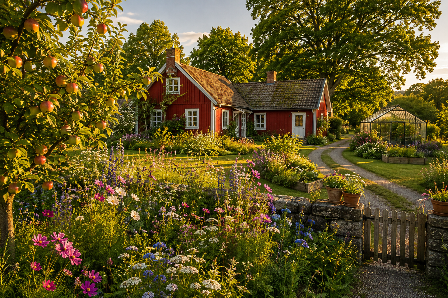 Trädgårdsgård i Rö utanför Härnösand